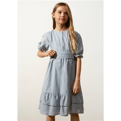 Vestido plumeti algodón -  Niña | MANGO OUTLET España