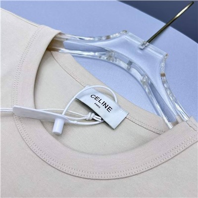 Женская футболка Celin*e из новой коллекции 👕  Реплика 1:1