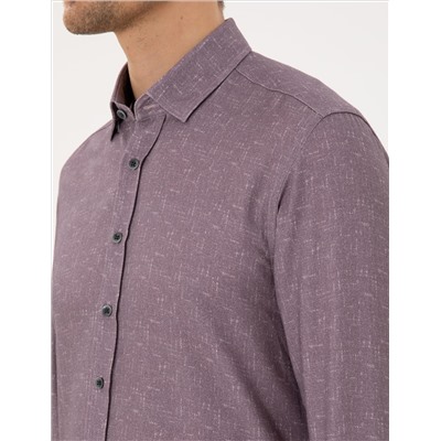 Purple Slim Fit рубашка с длинным рукавом