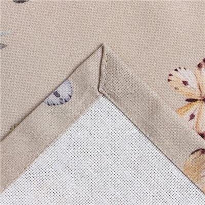 Дорожка на стол Этель Butterflies 40×146 см, 100% хлопок, рогожка 186 г/м², бежевая