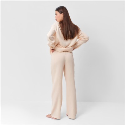 Комплект домашний женский (рубашка, брюки) KAFTAN Basic размер 48-50, молочный