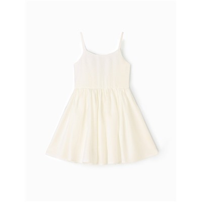 Платье для девочки, MINAKU :Party Dress, цвет молочный, рост 128 см