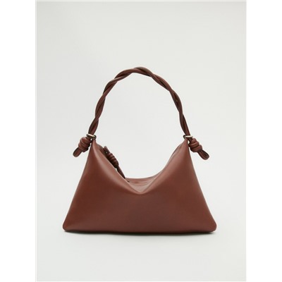 Mini bolso hombro piel napa asa trenzada