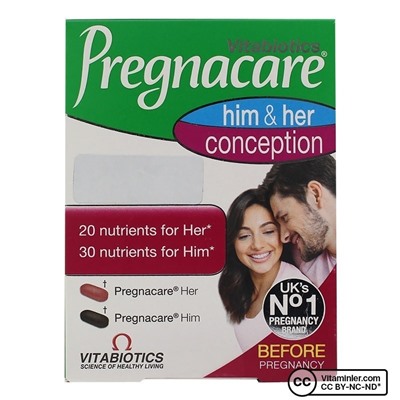 Vitabiotics Pregnacare для него и ее зачатия 60 таблеток