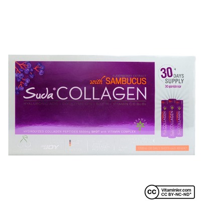 Suda Collagen Sambucus Бузина в воде 30 порций по 40 мл
