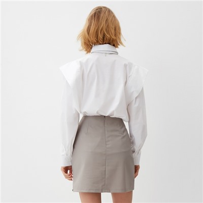 Блузка женская MINAKU: Casual Collection цвет белый, р-р 50