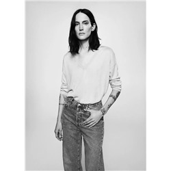 Jersey punto cuello pico -  Mujer | MANGO OUTLET España