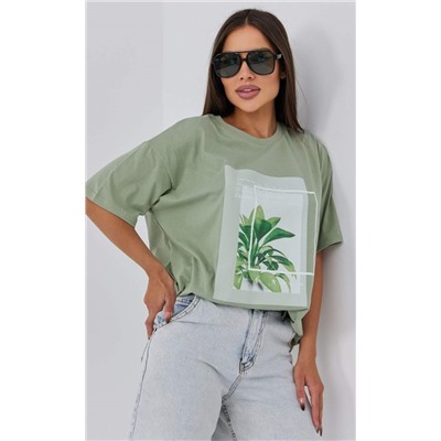 Футболка F412-067-819 olive