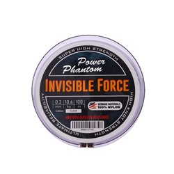 Леска Power Phantom Invisible Force CLEAR, диаметр 0.30 мм, тест 10.6 кг, 100 м