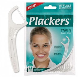 Зубная нить с держателем Plackers Twin (33 шт.)