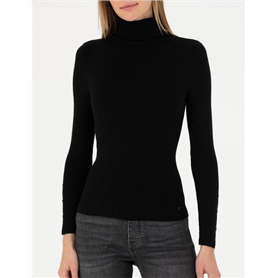 Черный бывший Slim Fit Fisherman воротник