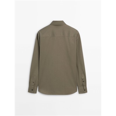 Sobrecamisa doble bolsillo mezcla algodón