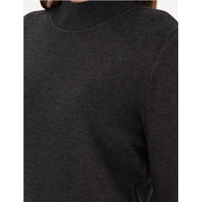 Anthracit Slim Fit Half Fisherman Basic Sweater