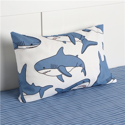 Постельное бельё Этель 1,5 сп Funny shark 143х215 см, 150х214 см, 50х70 см -1 шт, 100% хл, бязь