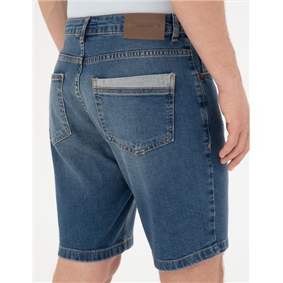 Blue Slim Fit Jean Shorts