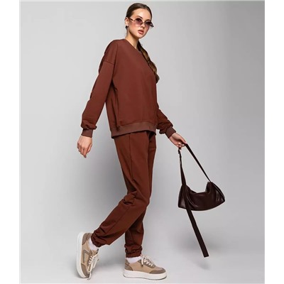 Спортивный костюм #БШ1509-1, шоколадный