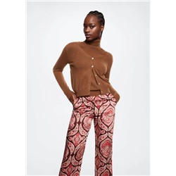 Pantalón satinado estampado -  Mujer | MANGO OUTLET España