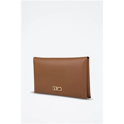 Bolso de mano de piel - Marrón