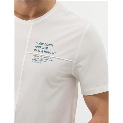 Ekru Slim Fit Printed Bike Bike T -For