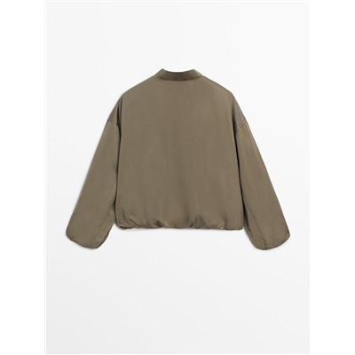 Chaqueta bomber satinada
