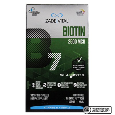 Zade Vital Биотин 2500 мкг 30 капсул