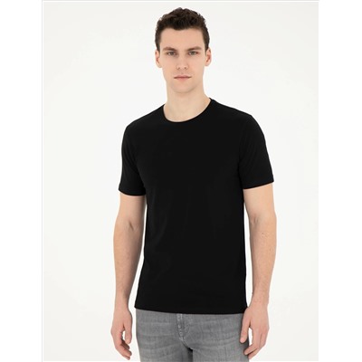 Black Slim Fit Basic T -For