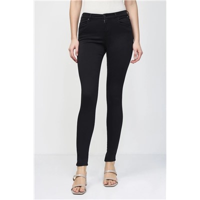 Pantalón skinny fit de tiro alto Stella - Negro