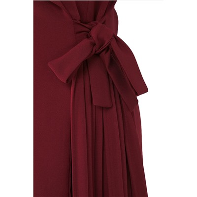 Burgundy Flat Cruve Woven Платье TBBSS23AH00254