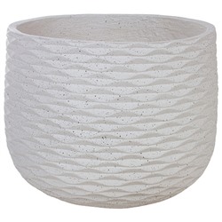 Кашпо Nobilis Marco "Cells white Jar" (файберклэй), D50хH40 см