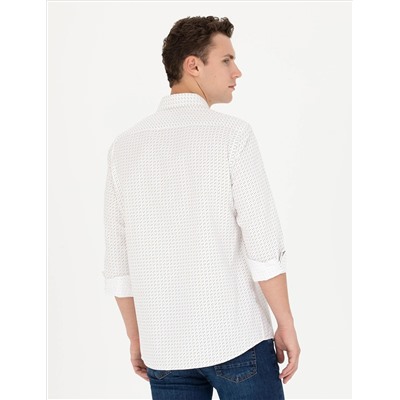 Slim Fit рубашка с длинным рукавом