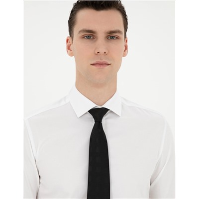 Белый бывший Slim Fit Основная рубашка с длинным рукавом