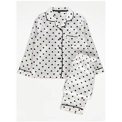 Heart Long Sleeve Shirt Pyjamas