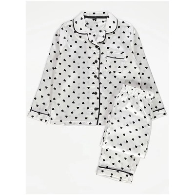 Heart Long Sleeve Shirt Pyjamas