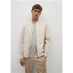 Chaqueta bomber lino tencel -  Hombre | MANGO OUTLET España