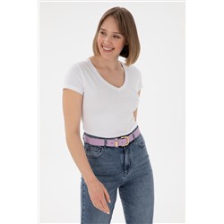 Женщина White Basic T -Fish Surprise Discount в корзине