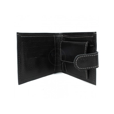 Портмоне мужское Croco-ПР-901 натуральная кожа 2 отд,  4 карм,  черный флотер (40)  209414