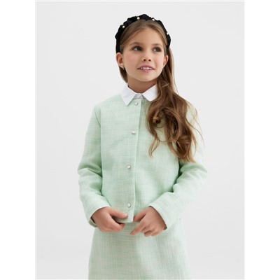 Жакет для девочки, MINAKU :Party Dress, цвет зеленый, рост 128 см