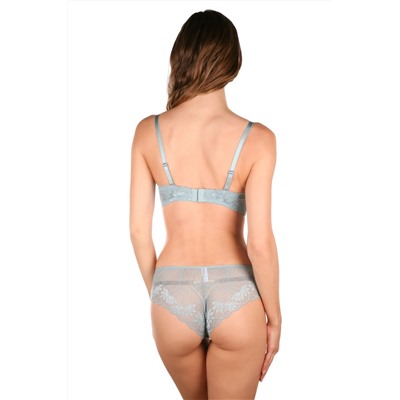 Бюстгальтер push-up и  трусики-бразильяно CHANTEMELY 9901 (B / аквамарин 70)