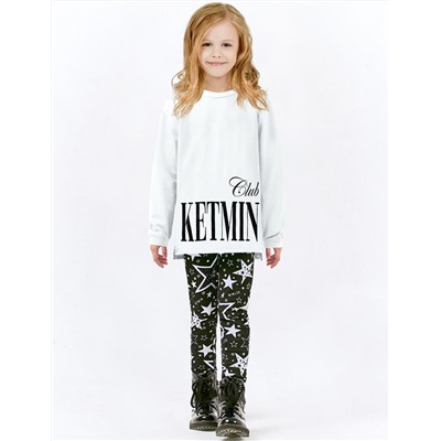 Костюм для девочки KETMIN CLUB цв.Белый/Чёрный