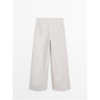 Pantalón ancho mezcla algodón