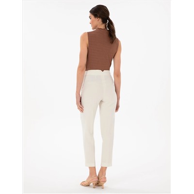 Ecru Carrot Fit ткани брюки