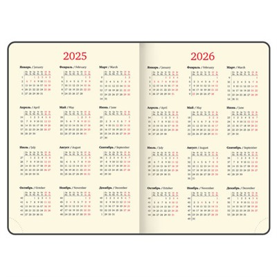 Ежедневник датированный 2025, БОЛЬШОЙ ФОРМАТ, 210х297 мм, А4, BRAUBERG "Comodo", под кожу, черный, 115734