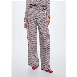 Pantalón palazzo estampado -  Mujer | MANGO OUTLET España