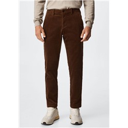 Pantalón tapered crop pana -  Hombre | MANGO OUTLET España