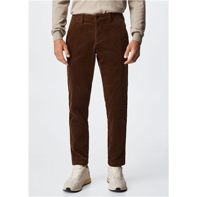 Pantalón tapered crop pana -  Hombre | MANGO OUTLET España