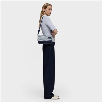 Bolso bandolera - azul marino y blanco
