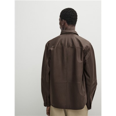 Sobrecamisa piel napa bolsillo