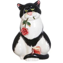 ФИГУРКА LEFARD "КОШКА С ЦВЕТКОМ" 15*7*10 СМ  (КОР=18ШТ.)