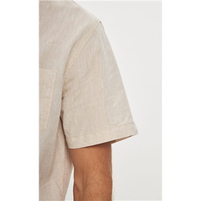 Рубашка к/р лен F111-0451 beige