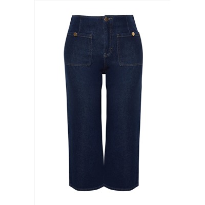 Blue Culotte Fit Denim Jeans TBBSS24CJ00021